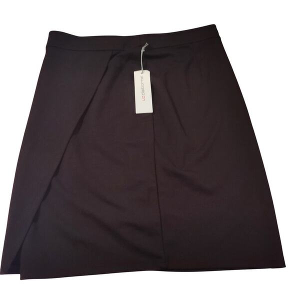 Liz Claiborne Black Pleated Skirt Women’s Size 10 Zipper Back Career Skirt NWT - Picture 12 of 12